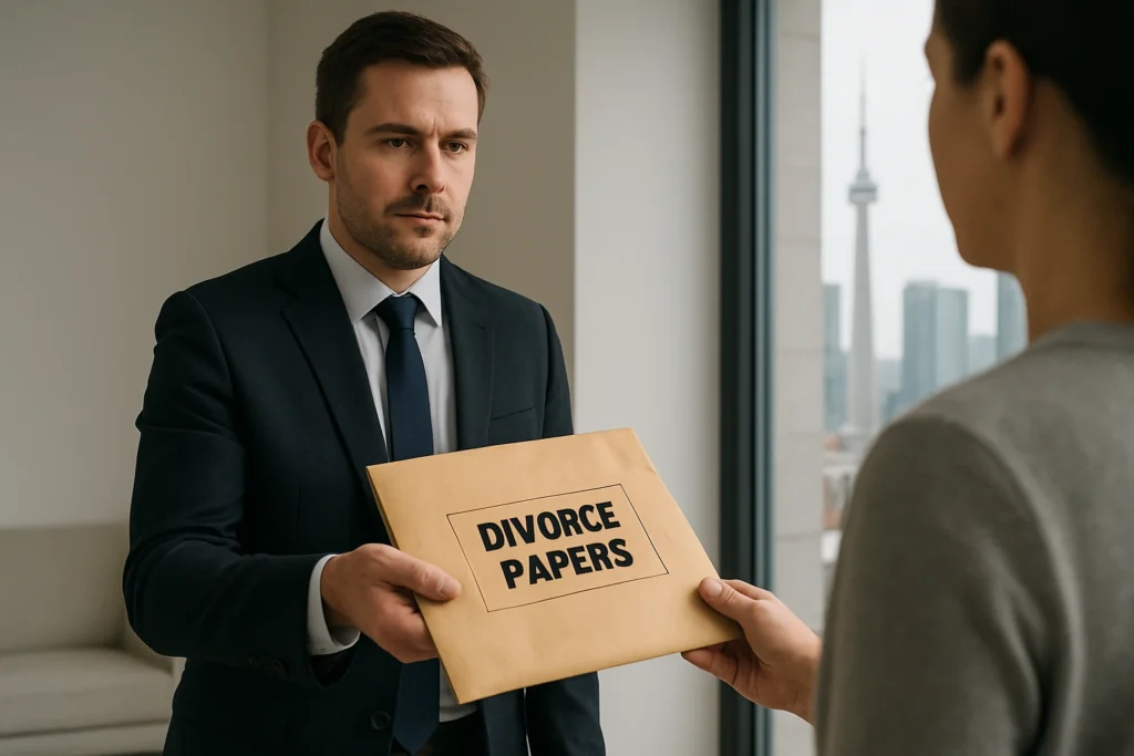 serve divorce papers in Toronto