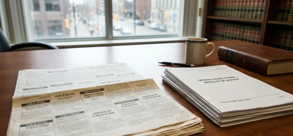 service by publication ontario