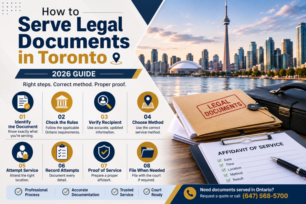 How to Serve Legal Documents in Toronto: 2026