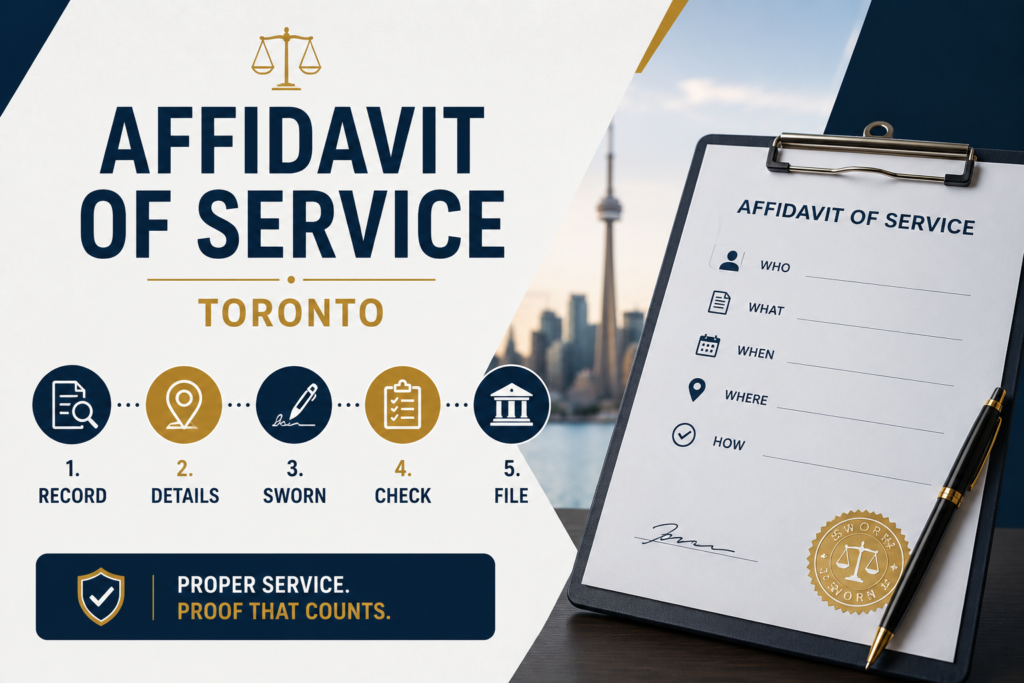Affidavit of Service in Toronto