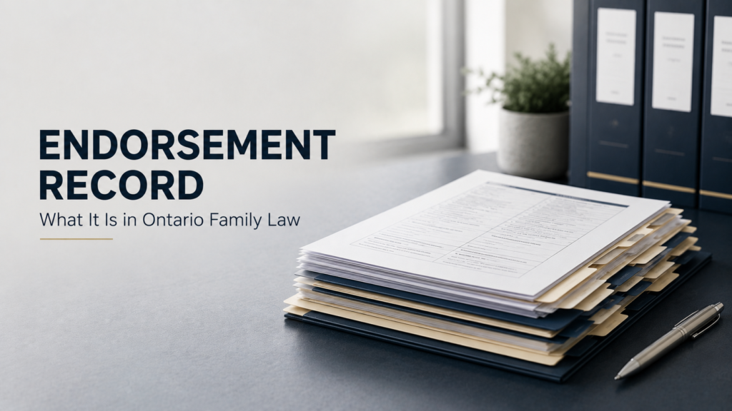 endorsement record ontario