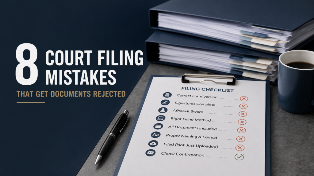 court filing mistakes ontario