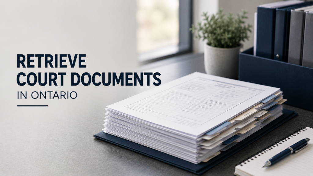 court document retrieval ontario