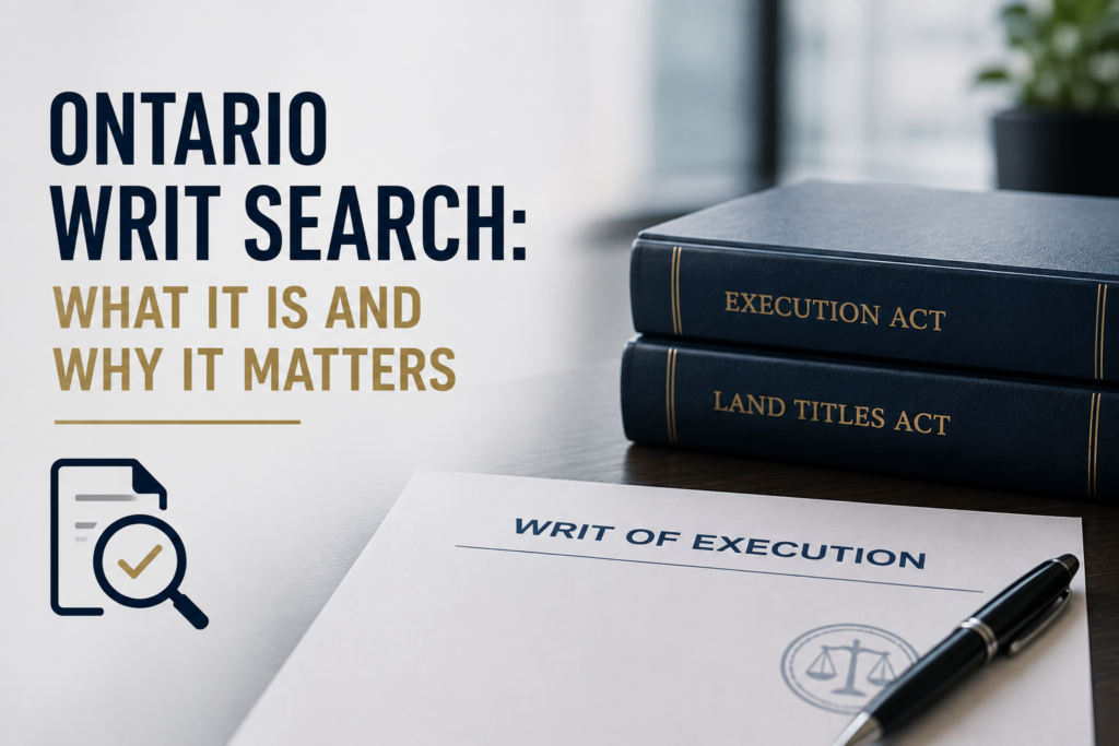 ontario writ search