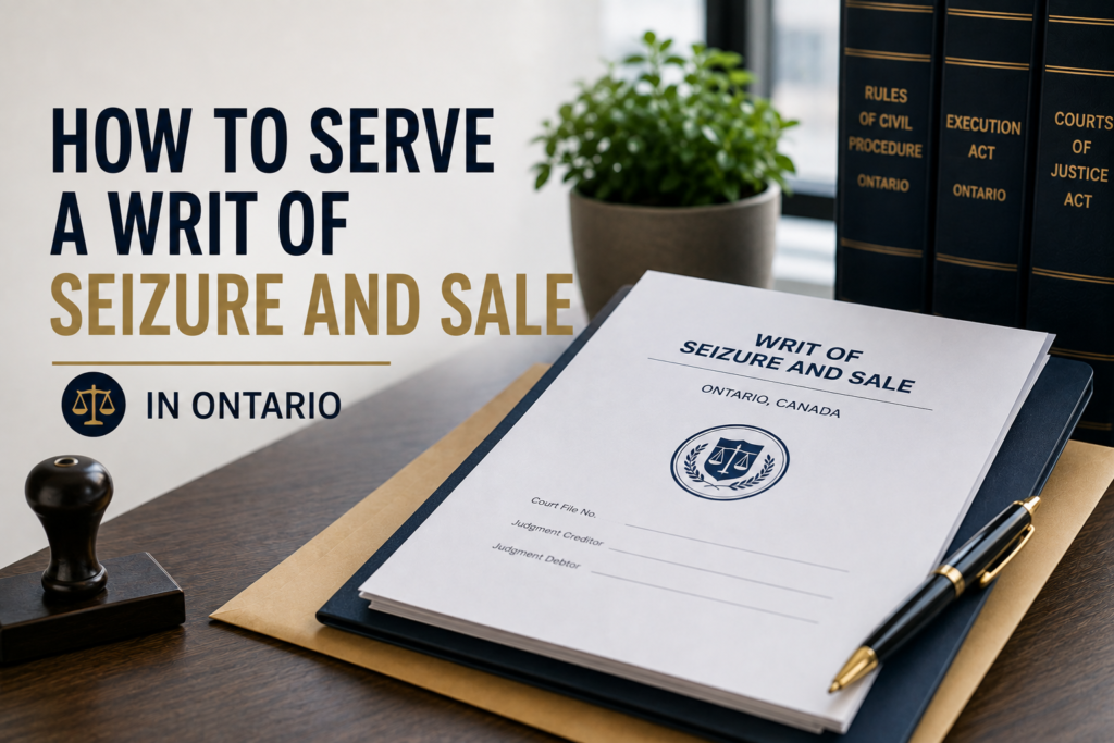 writ of seizure and sale ontario