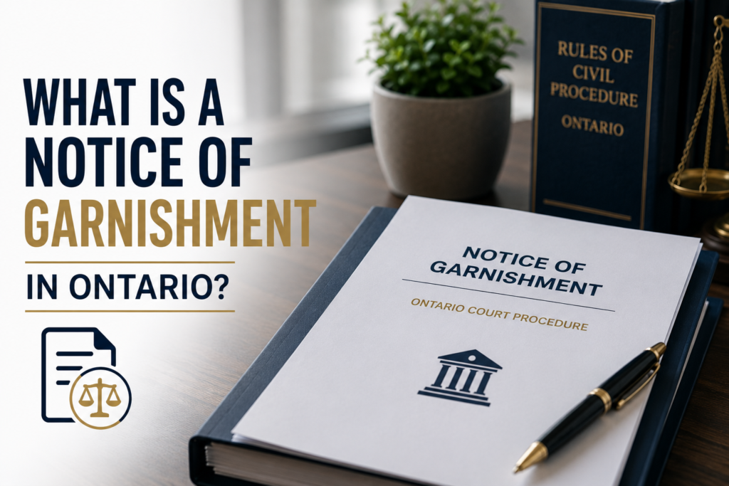 notice of garnishment ontario