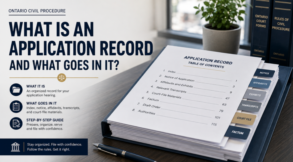 application record ontario