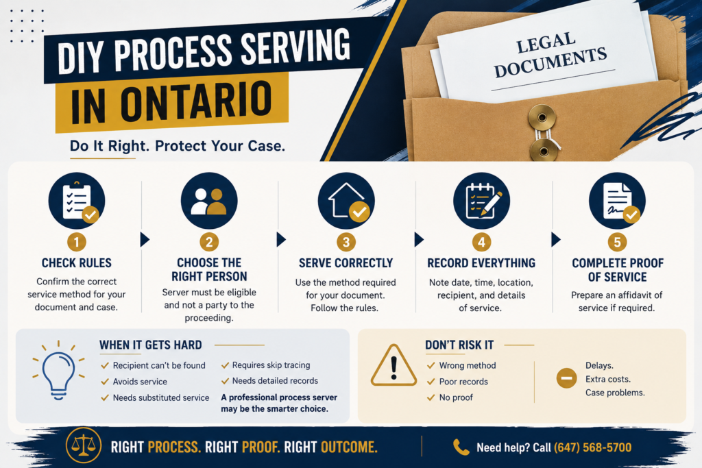 DIY Process Serving in Ontario