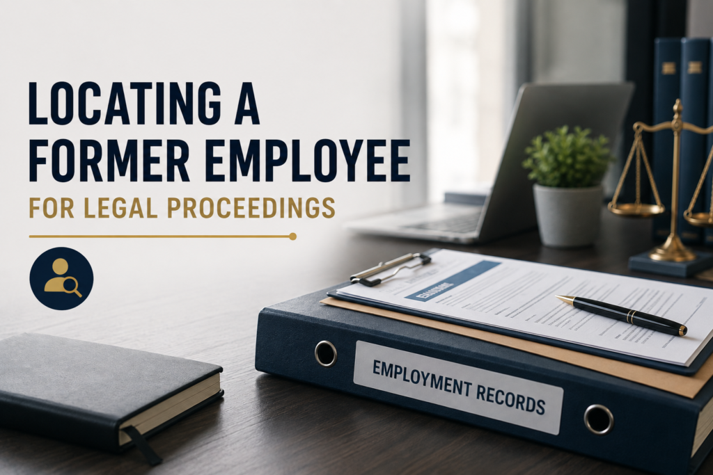 Locating a Former Employee for Legal Proceedings