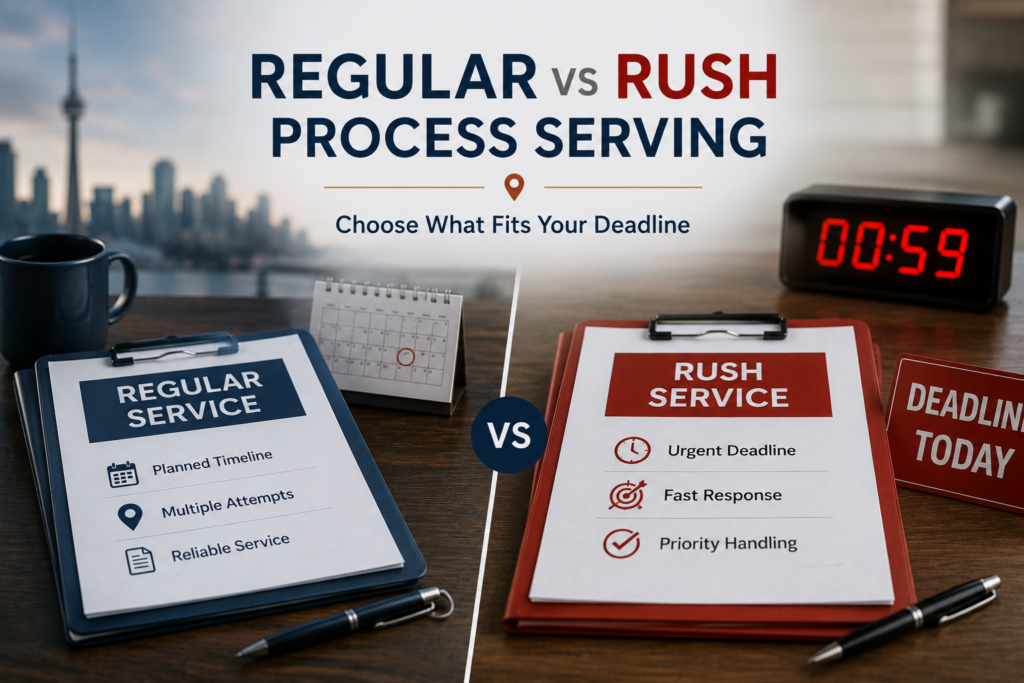 Regular vs Rush Process Serving in Ontario