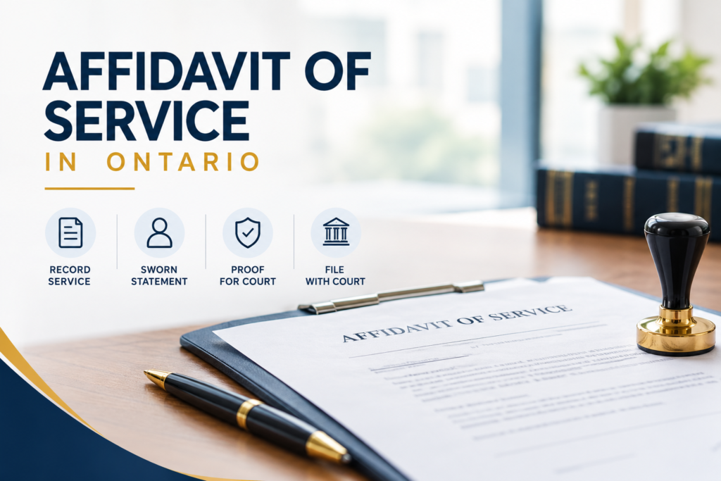 affidavit of service ontario