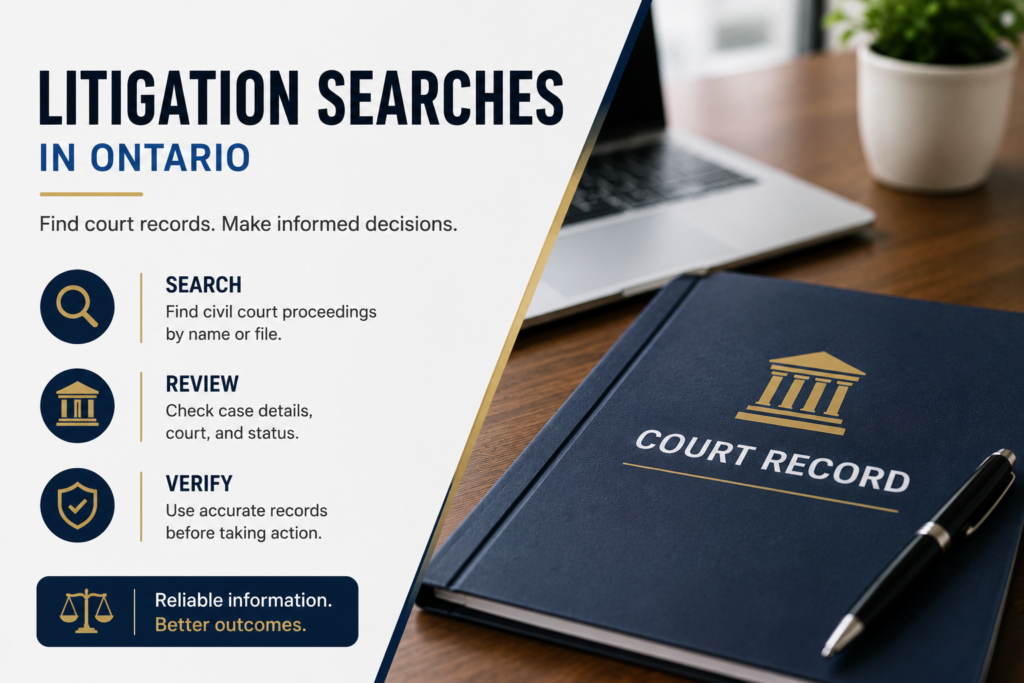 litigation search ontario