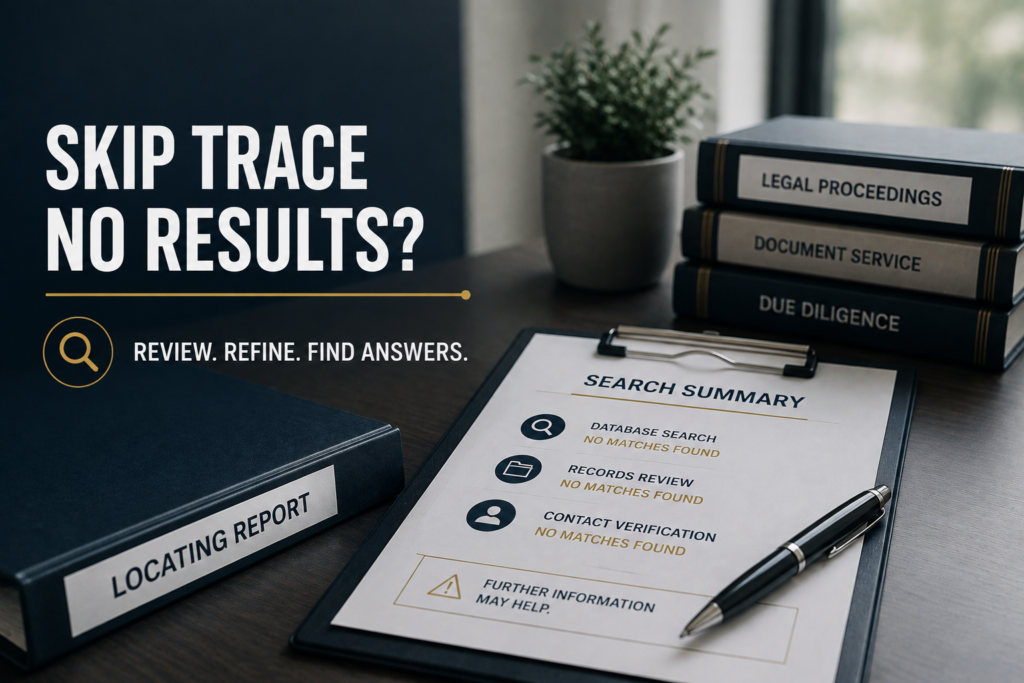 skip trace no results
